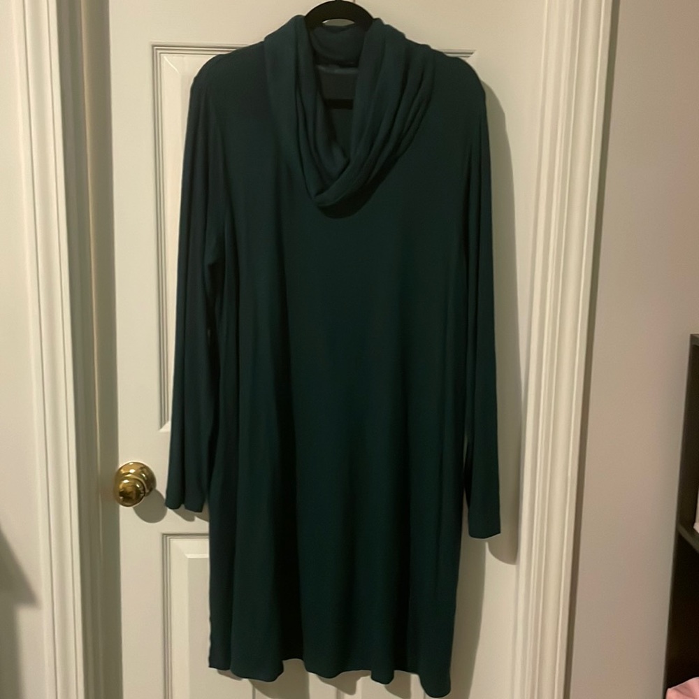 NWT green cowl neck dress